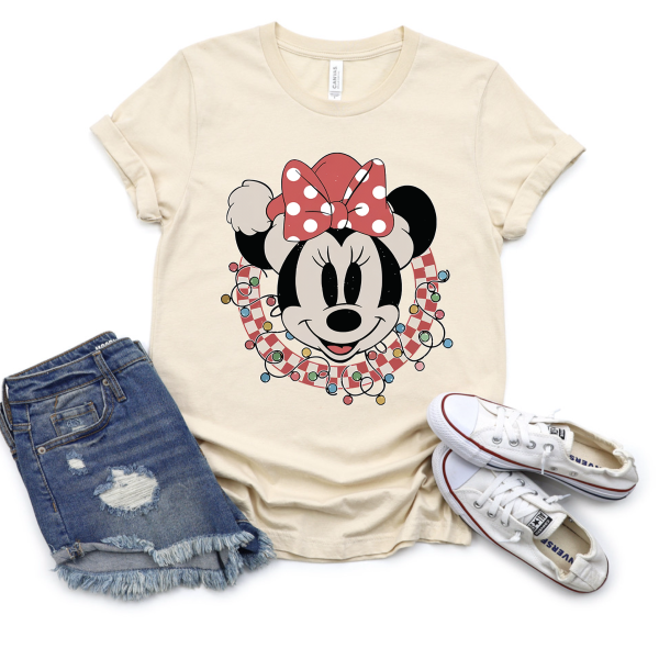 Minnie  Cream Christmas Shirt  | Christmas Unisex Tee Sale