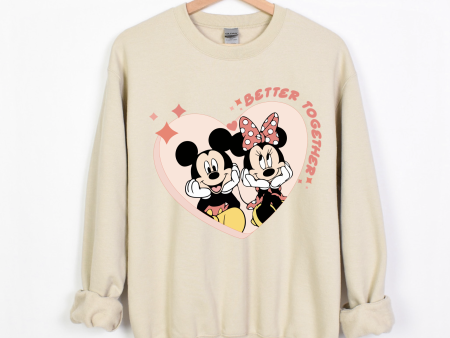 Sweetheart Night Disney Sweatshirt Crewneck | Mickey & Minnie Valentine’s sweatshirt For Cheap