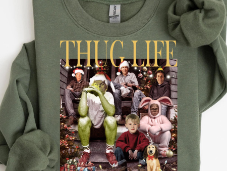 Thug Life Christmas Crewneck | Christmas Crewneck Sweatshirt on Sale