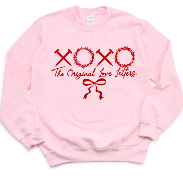 The Original Love Letters Sweatshirt | Christian Valentines Crewneck on Sale