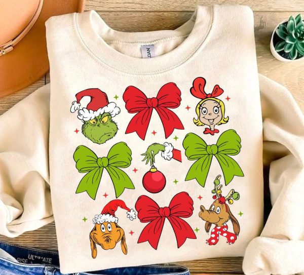 Grinch Christmas Crewneck Sweatshirt | Christmas Cream Crewneck Sweatshirt Hot on Sale