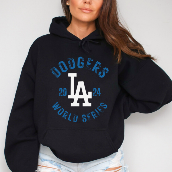 Dodgers 2024 World Series Hoodie- Black Fashion