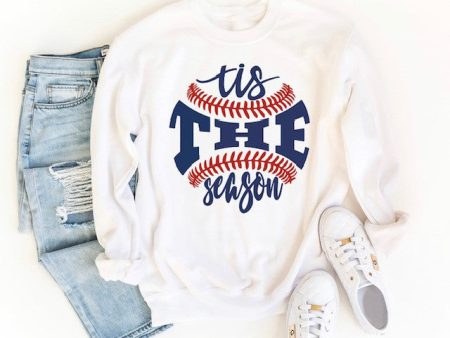 Tis The Season Baseball Sweatshirt | Baseball Mom Sweatshirt | Baseball Season Sweatshirt Online now