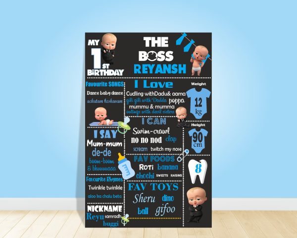 Boss Baby Theme Personalized Chalk Board Hot on Sale