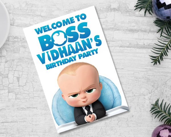 Boss Baby Theme Personalized Welcome Board For Sale