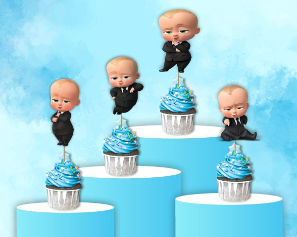 Boss Baby Theme Cup Cake Topper For Cheap