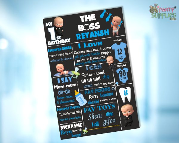 Boss Baby Theme Personalized Chalk Board Hot on Sale