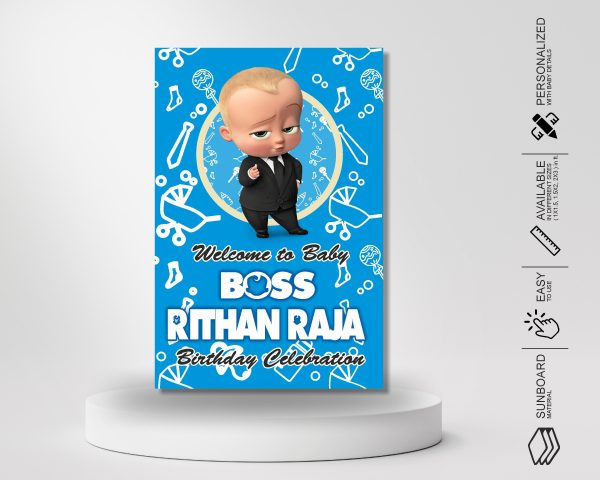 Boss Baby Theme Customized Welcome Board Hot on Sale