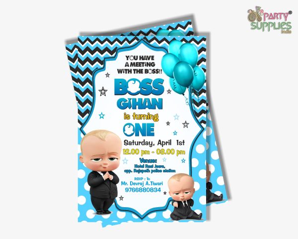 Boss Baby Theme Customized Invite For Discount