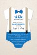 Little Man Theme Personalized Invite Online Hot Sale