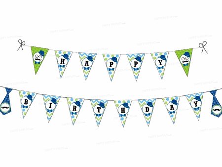 Little Man Theme Flag Hanging For Discount