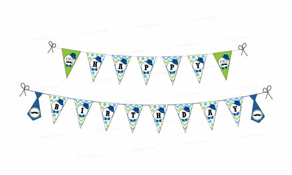 Little Man Theme Flag Hanging For Discount