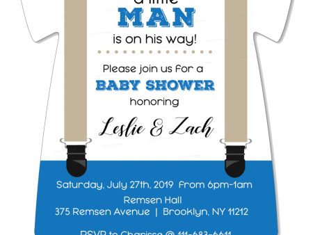 Little Man Theme Personalized Invite Online Hot Sale