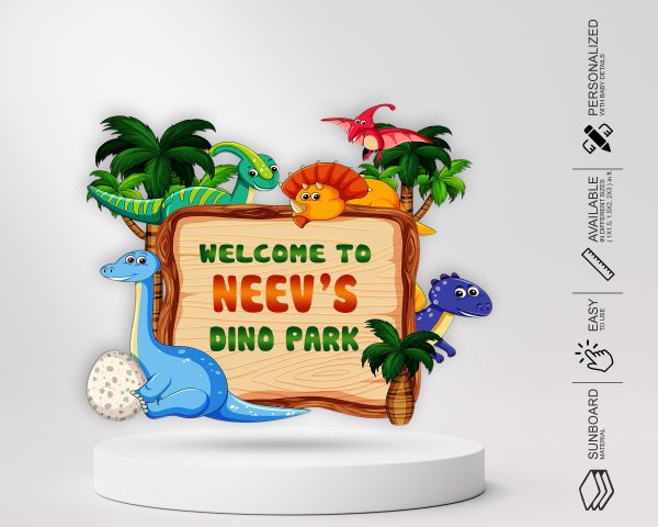 Dinosaur Theme Customized Welcome Board Fashion