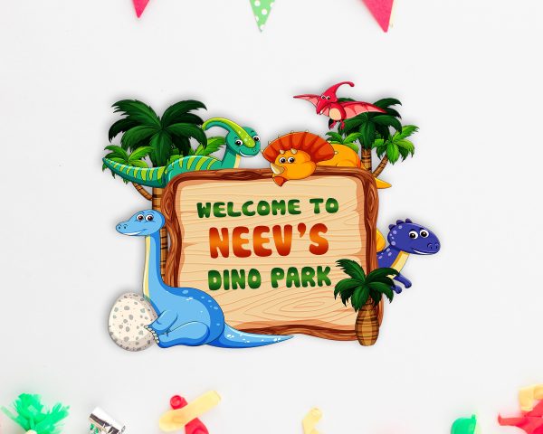 Dinosaur Theme Customized Welcome Board Fashion