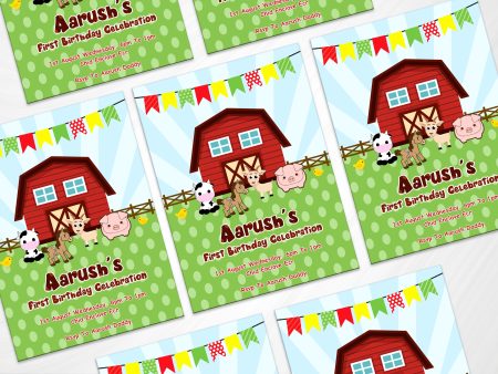 Farm Theme Personalized Invite Online Hot Sale