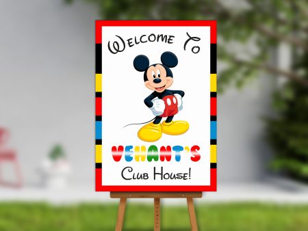 Mickey Mouse Customized Welcome Board For Discount