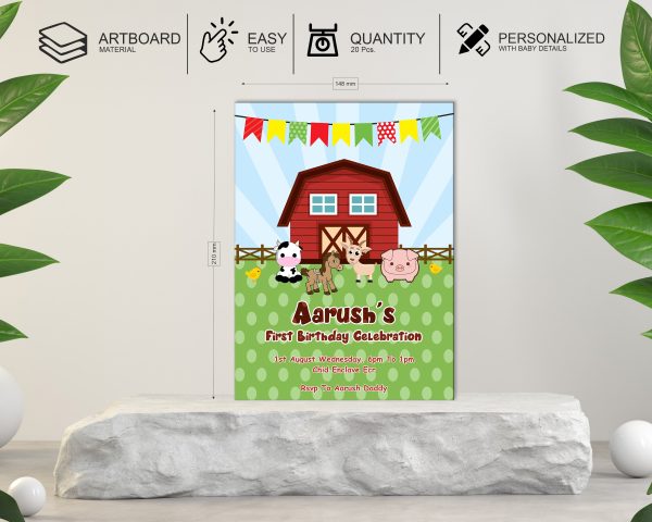 Farm Theme Personalized Invite Online Hot Sale