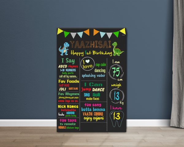 Dinosaur Theme Personalized Chalk Board For Discount