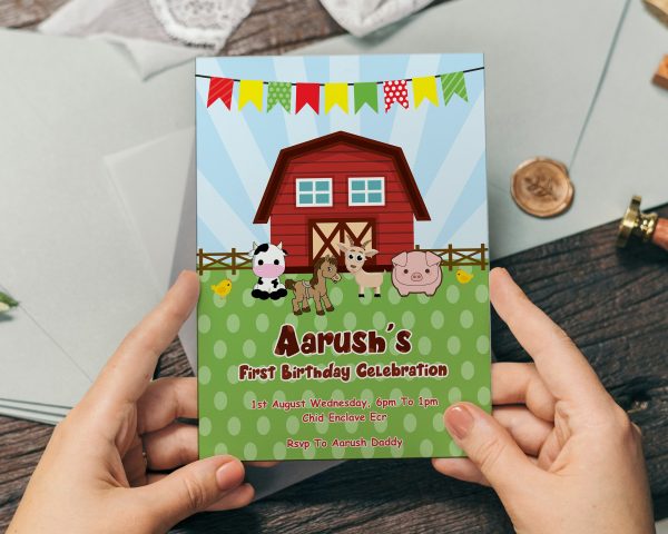 Farm Theme Personalized Invite Online Hot Sale