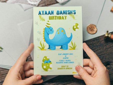 Dinosaur Theme Personlized Invite For Discount