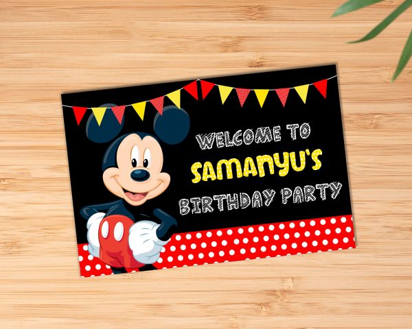 Mickey Mouse Customized with Baby details Welcome Board For Cheap