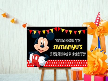 Mickey Mouse Customized with Baby details Welcome Board For Cheap