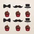 Little Man Theme Cup Cake Topper Sale