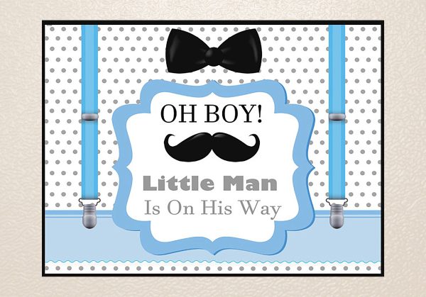 Little Man Theme Customized Backdrop Fashion