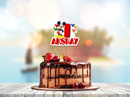 Mickey Mouse Personalized Cake Topper Hot on Sale