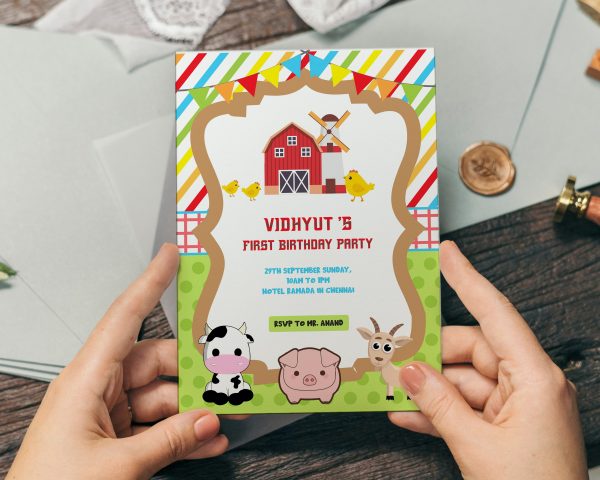 Farm Theme Customized Invite Online