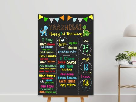 Dinosaur Theme Personalized Chalk Board For Discount