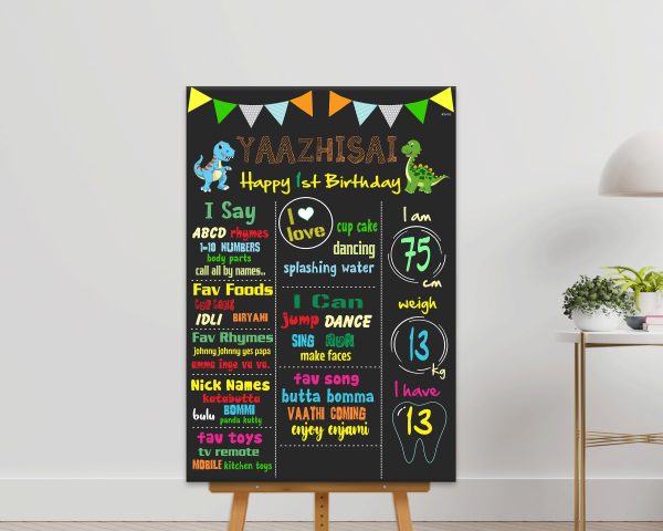 Dinosaur Theme Personalized Chalk Board For Discount